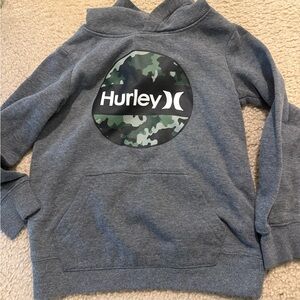 Hurley Kids' Gray Hoodie with Camo Logo size 5/6